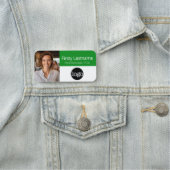 Custom Employee Photo, Logo, Naam - Kan groen bewe Naamplaatje (In situ)