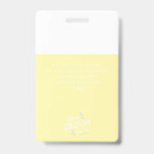Custom Employee, Photo, Name, Title, Logo, Barcode Badge (Achterkant)