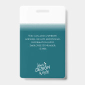 Custom Employee, Photo, Name, Title, Logo, Barcode Badge (Achterkant)