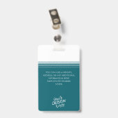 Custom Employee, Photo, Name, Title, Logo, Barcode Badge (Achterkant met clip)