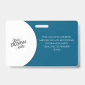 Custom Employee, Photo, Name, Title, Logo, Barcode Badge (Achterkant)