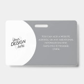 Custom Employee, Photo, Name, Title, Logo, Barcode Badge (Achterkant)