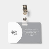 Custom Employee, Photo, Name, Title, Logo, Barcode Badge (Achterkant met clip)