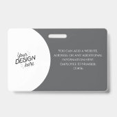 Custom Employee, Photo, Name, Title, Logo, Barcode Badge (Achterkant)
