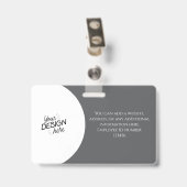 Custom Employee, Photo, Name, Title, Logo, Barcode Badge (Achterkant met clip)