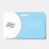 Custom Employee, Photo, Name, Title, Logo, Barcode Badge (Achterkant)