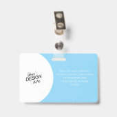 Custom Employee, Photo, Name, Title, Logo, Barcode Badge (Achterkant met clip)
