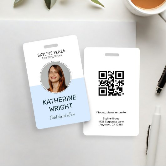 Custom Employee Photo Round ID Name Badge
