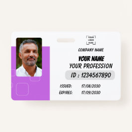 Custom Employee Photo, Signature, Logo, Name Badge