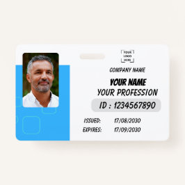 Custom Employee Photo, Signature, Logo, Name Badge