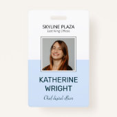 Custom Employee Photo Square ID Name Badge (Voorkant)