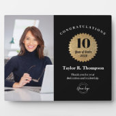 Custom Employee Recognition Photo 10 Year service Fotoplaat (Voorkant)