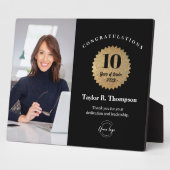 Custom Employee Recognition Photo 10 Year service  Fotoplaat (Zijkant)