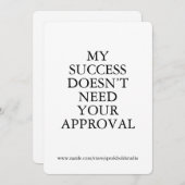 Custom Empowerment Card, Boss Babe Feminist Card Feestdagenkaart (Voorkant / Achterkant)