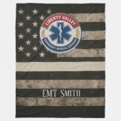 Custom EMT Thin White Line Blanket Fleece Deken (Voorkant)
