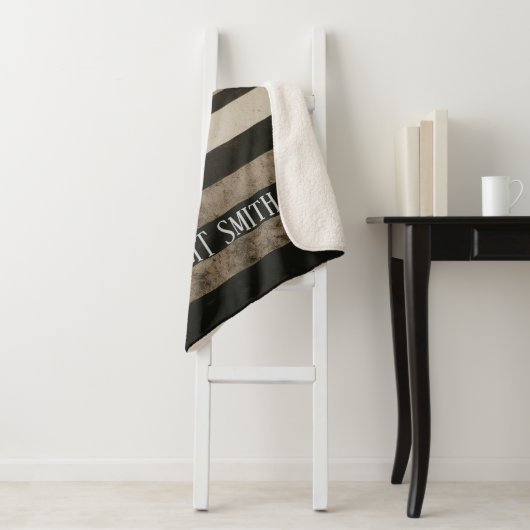 Custom EMT Thin White Line Blanket Sherpa Deken (In situ)