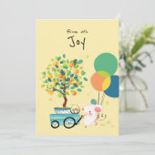 [Custom/EN] Happy New Year Balloon-muis voor ballo Feestdagenkaart (Staand voorkant)