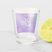 Custom Enchanted Butterflies 21st Shot Glass Glas (Achterkant)