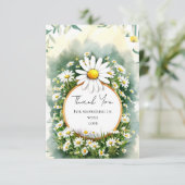 Custom Enchanted Daisy Baby shower Bedankkaart (Staand voorkant)