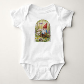 Custom Enchanted forest gnome watercolor Romper