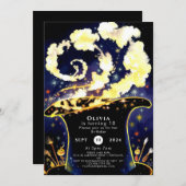 Custom Enchanted Wand Wizard Verjaardag Kaart (Voorkant / Achterkant)