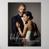 Custom Engagement Photo Welcome Sign Poster (Voorkant)