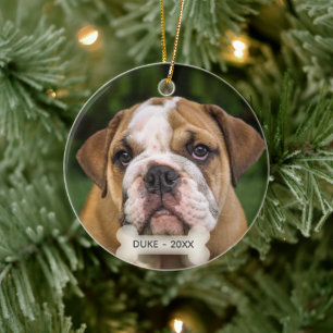 Custom Engels Bulldog hond foto Keramisch Ornament
