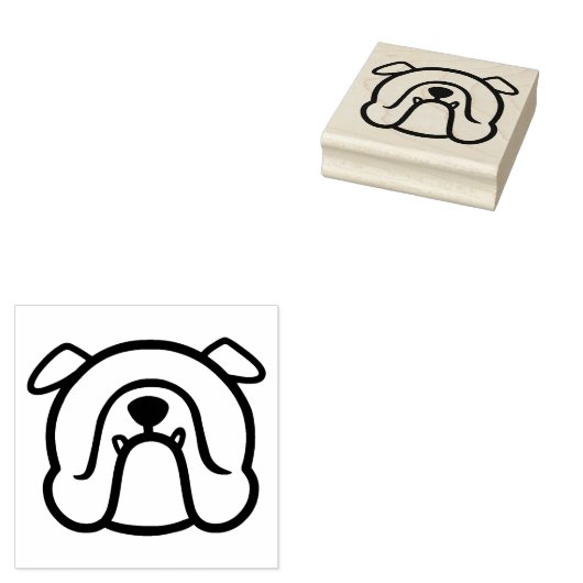 Custom Engels Bulldog - rubber bulldog stempels (Gestempeld)