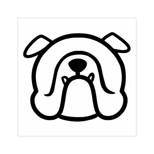 Custom Engels Bulldog - rubber bulldog stempels (Afrduk)