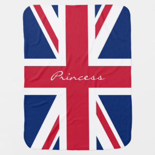 Custom Engels Prinses Rood Wit Blauw Vlag Inbakerdoek