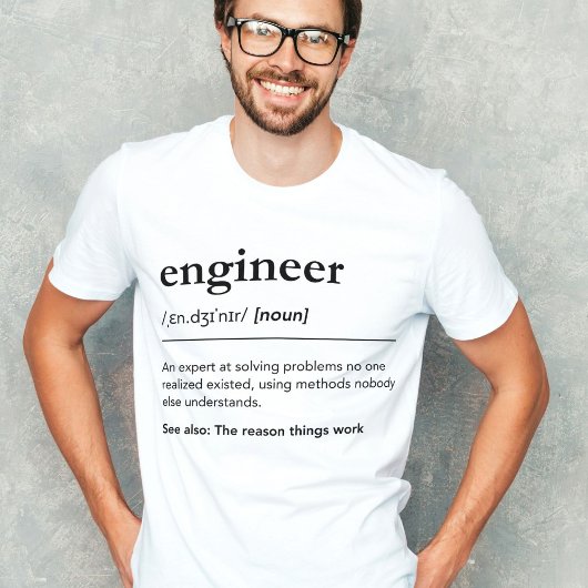 Custom Engineer Definition Funny Engineering Gift Tri-Blend Shirt