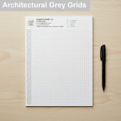 Custom Engineering Graph Pad with Logo, Gray Grids Notitieblok