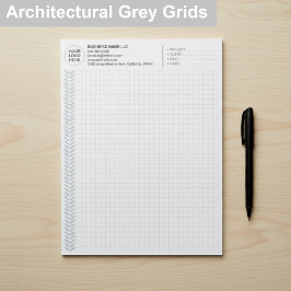 Custom Engineering Graph Pad with Logo, Gray Grids Notitieblok