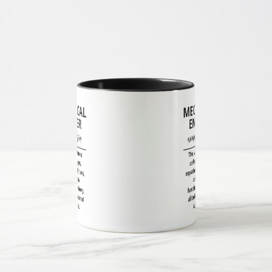 Custom Enginer Funny Mechanical Engineer Gift idee Mok (Midden)