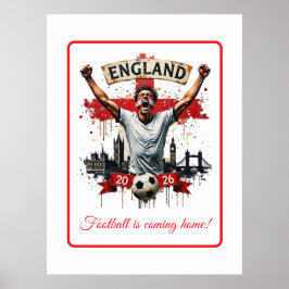 Custom England National Football Team Celebration Poster