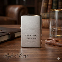 Custom Engraved Groomsmen Gift Zippo Lighter