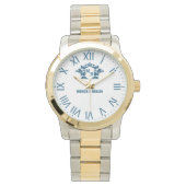 Custom Engraved Monogram Romantic Anniversary Gift Horloge (Voorkant)