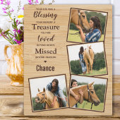 Custom Equine Keepomwille Horse Memorial Fotoplaat