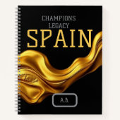 Custom España Workspace QR Code | Champions Legacy Notitieboek (Voorkant)