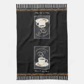 Custom Espresso Coffee Chalkboard Kitchen Decor Theedoek (Verticaal)
