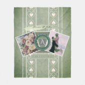 Custom Event 2 Custom Foto's Verweerde harten Fleece Deken (Voorkant)