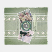 Custom Event 2 Custom Foto's Verweerde harten Fleece Deken (Voorkant (Horizontaal))