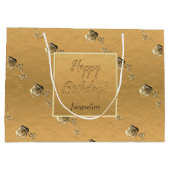 Custom Event 3D Rozen Golden Groot Cadeauzakje (Achterkant)