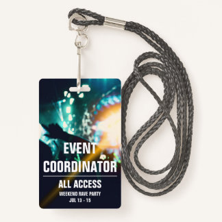Custom Event Coordinator All Access Concern Pass Badge