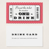 Custom Event Drink Kaarten Visitekaartjes Pack (Voorkant /achterkant)