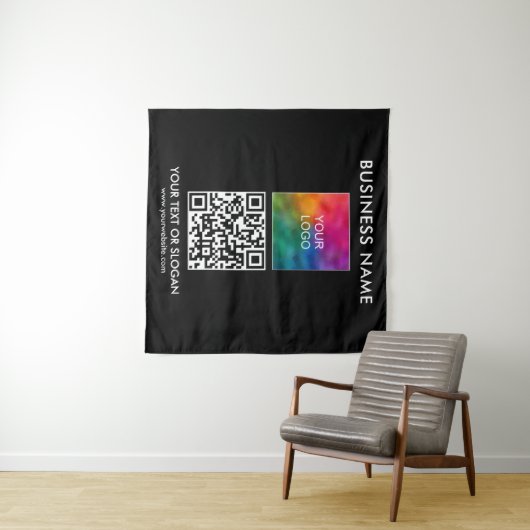 Custom Event Seminar Party Logo Code Achtergrond Wandkleed (In Situ (horizontaal))