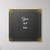 Custom Event Signage –  Gold Lijst Bewerkbaar Canvas Afdruk (Voorkant)