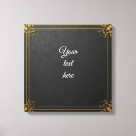 Custom Event Signage –  Gold Lijst Bewerkbaar Canvas Afdruk