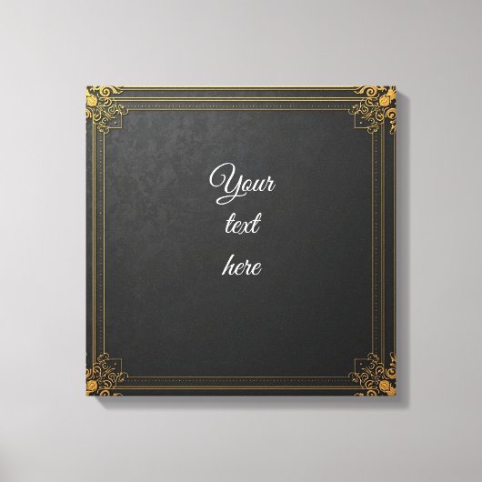 Custom Event Signage –  Gold Lijst Bewerkbaar Canvas Afdruk (Voorkant)