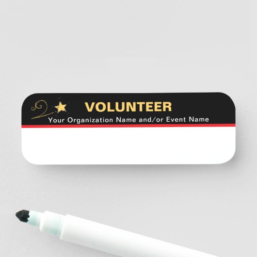 Custom Event Staff Volunteer Naamplaatje (In situ)